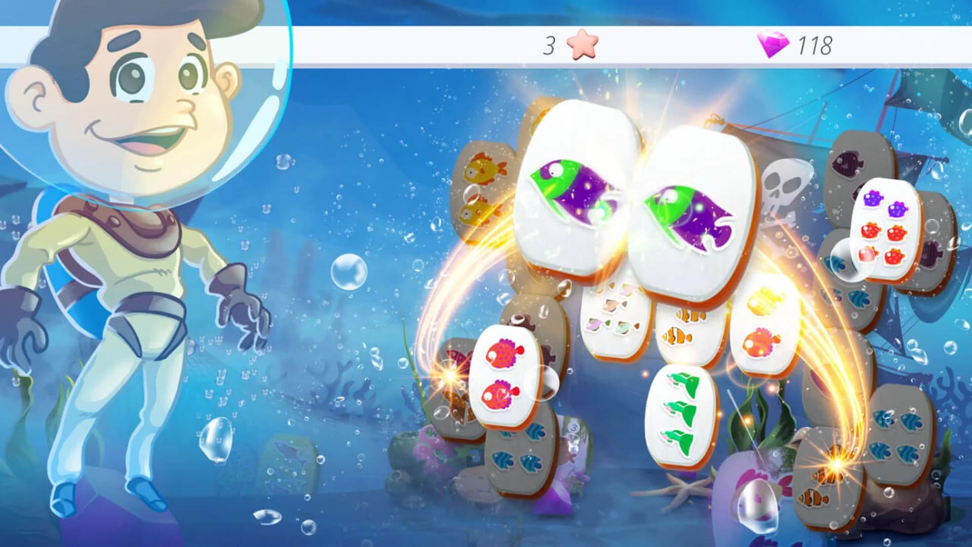 Fantasy Fish World Mahjong screenshot 1