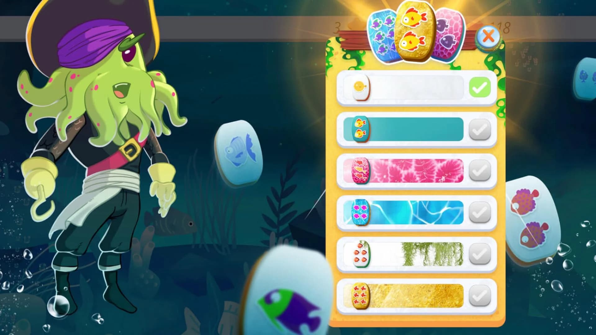 Fantasy Fish World Mahjong screenshot 3